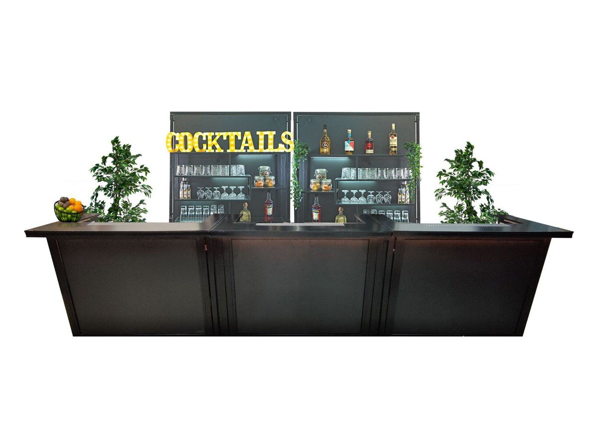 Triple Bar Black + Backbar & Plants