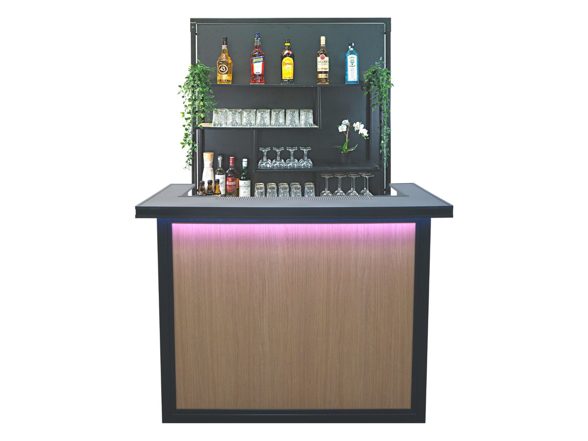 Single Wood + Black Backbar