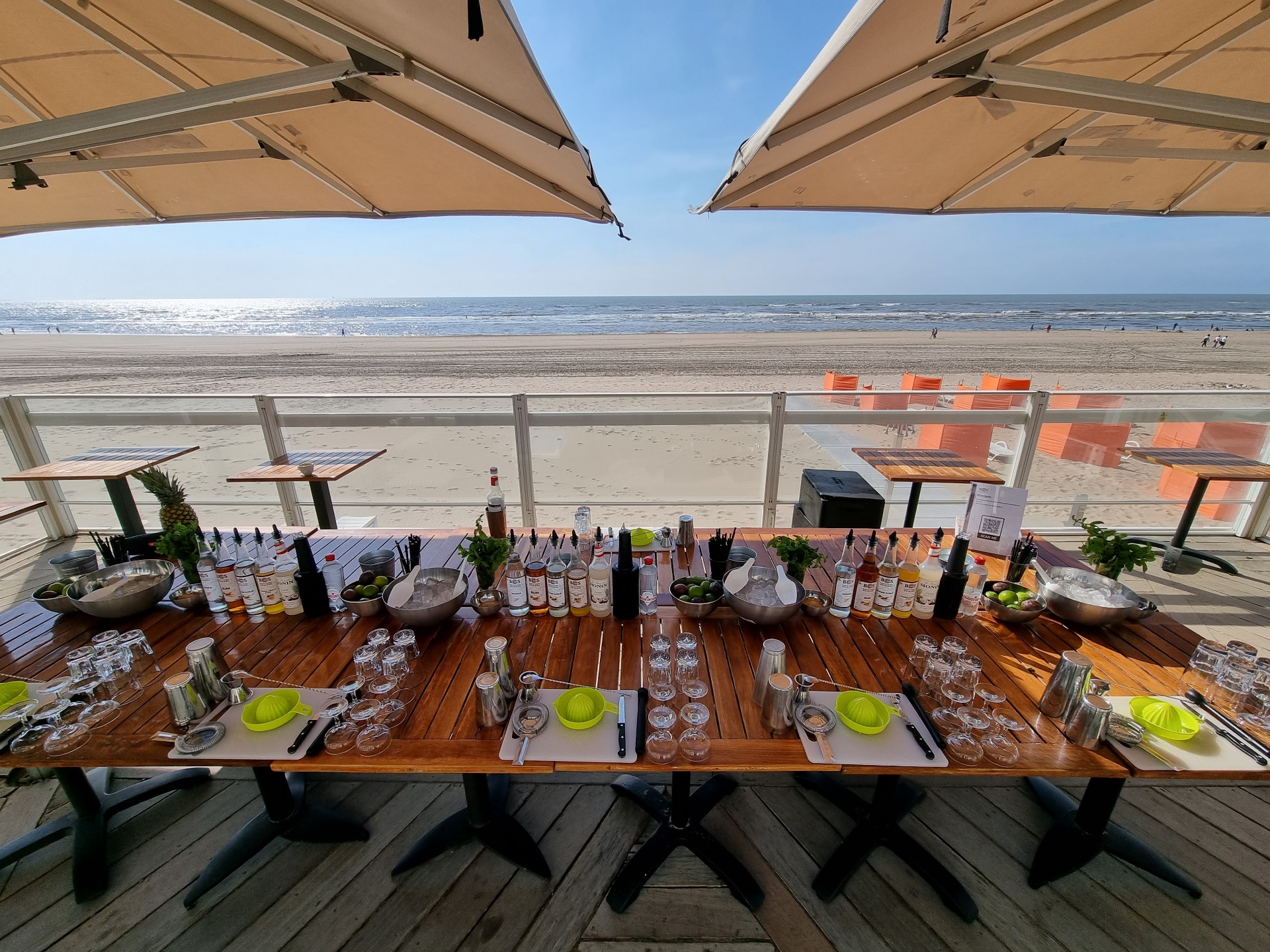 Cocktailworkshop op het strand
