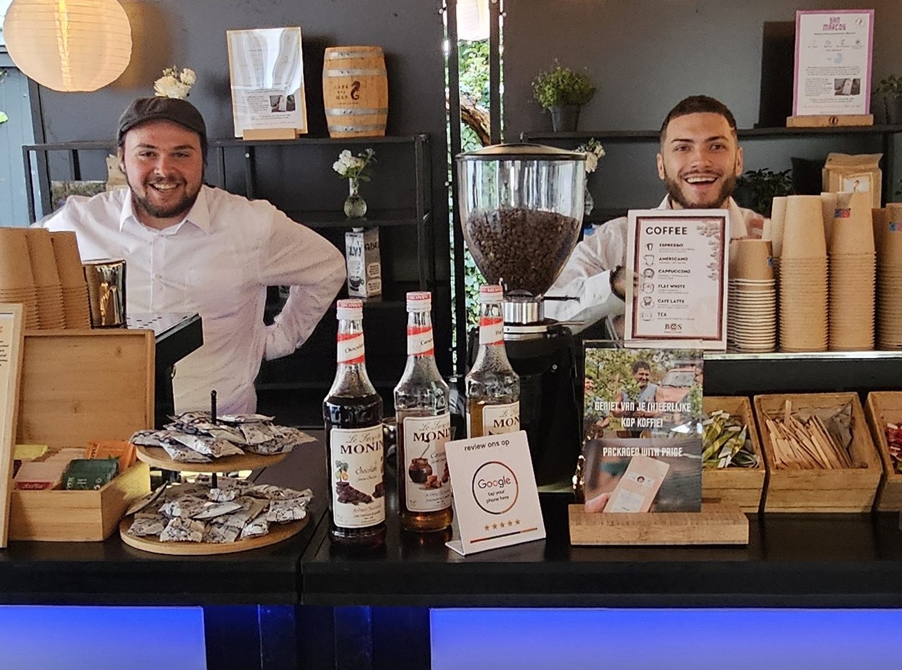 Professioneel barista-team